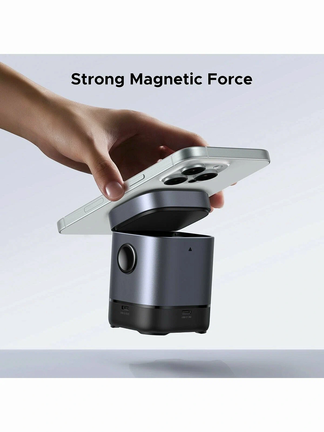 45775 Беспроводное зарядное устройство UGREEN W709 20W с кабелем USB-C-USB-C 1м. Цвет: серый